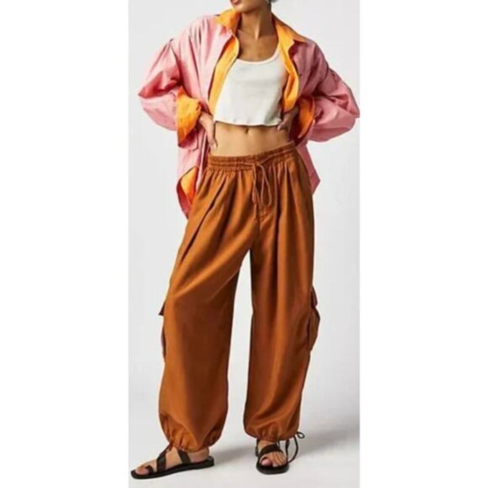 Free People palash rust orange cargo pants